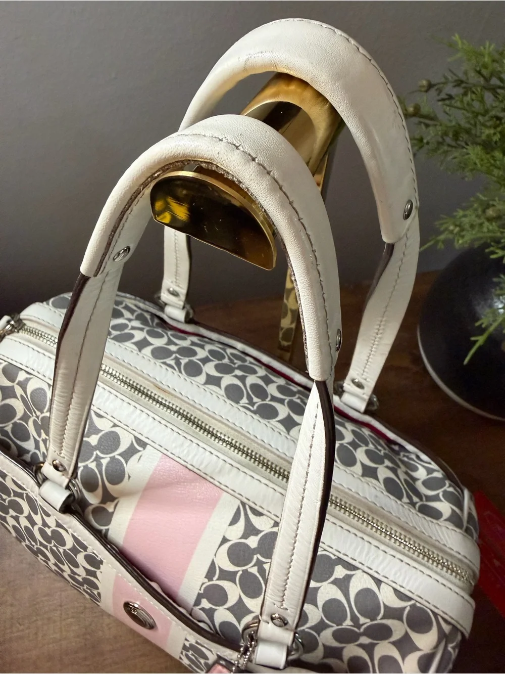 Coach Chelsea Heritage Satchel/Shoulder Bag & Cosmetic Pouch